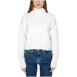 Calvin Klein Jeans, Hoge Hals Coltrui Beige, Dames, Maat:L
