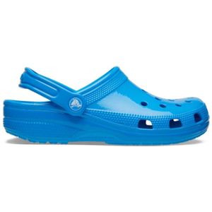 Crocs, Schoenen, Heren, Blauw, 48 EU, Neon Classic Klompen Blauw Ronde Neus