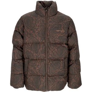 Carhartt Wip, Paisley Print Zwart Donsjas Veelkleurig, Heren, Maat:M