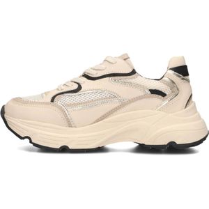 Haboob, Schoenen, Dames, Beige, 40 EU, Leer, Beige Mesh Low-Top Sneakers Lptokio