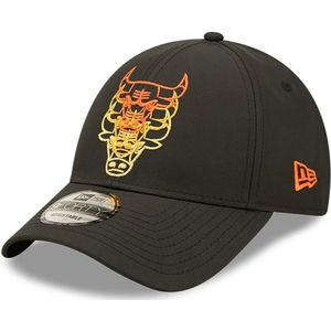 New Era, Accessoires, Heren, Zwart, ONE Size, Zwarte Bulls Stack Logo Pet