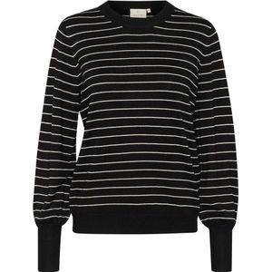 Kaffe, Truien, Dames, Zwart, L, Nylon, Gestreepte Pullover Trui Slim Streep