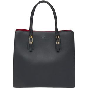 Salvatore Ferragamo, Stijlvolle handtas met metalen details Zwart, Dames, Maat:ONE Size