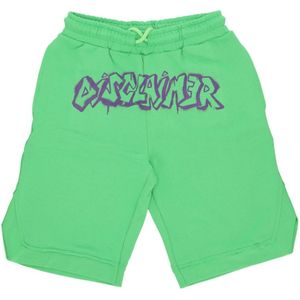 Disclaimer, Korte broeken, Heren, Groen, L, Katoen, Logo Shorts Lichtgewicht Katoen Bodem