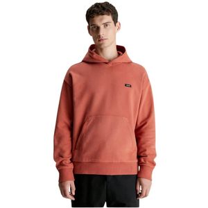 Calvin Klein, Sweatshirts & Hoodies, Heren, Oranje, S, Katoen, Hoodies