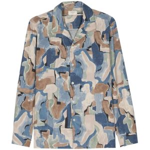 Altea, Overhemden, Heren, Veelkleurig, S, Katoen, Camouflage Print Shirt