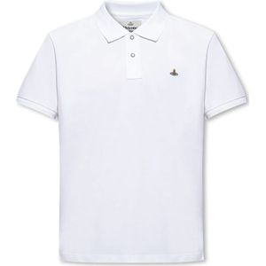 Vivienne Westwood, Polo shirt met logo Wit, Heren, Maat:2XL