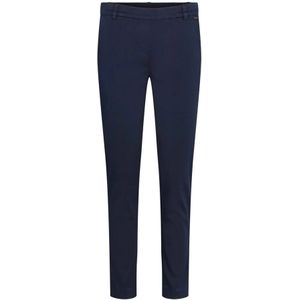 LauRie, Broeken, Dames, Blauw, XL, Slim Fit Navy Straight-Leg Broek