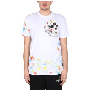 Philipp Plein, T-shirts Wit, Heren, Maat:M