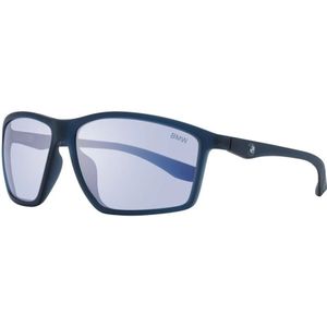 Bmw, Accessoires, Heren, Blauw, ONE Size, Blauwe Rechthoekige Zonnebril met UV-bescherming