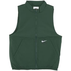 Nike, Jassen, Heren, Groen, L, Leer, Geïsoleerd vest met luchttechnologie