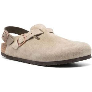 Birkenstock, Schoenen, Heren, Beige, 45 EU, Suède, Zacht Suède Leren Klomp