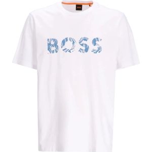 Hugo Boss, Ocean T-shirt, 100% Katoen Wit, Heren, Maat:2XL