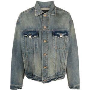 Purple Brand, Vintage Oversize Denim Jas Blauw, Heren, Maat:L