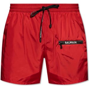 Balmain, Badkleding, Heren, Rood, 2Xl, Polyester, Zwembroek