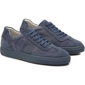 Kazar, Schoenen, Heren, Blauw, 45 EU, Suède, Suede sneakers in blauwe kleur