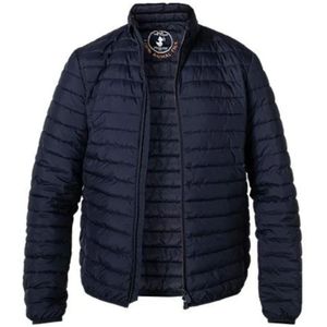 Save The Duck, Jassen, Heren, Blauw, M, Polyester, Horizontaal Gewatteerd Herenjack