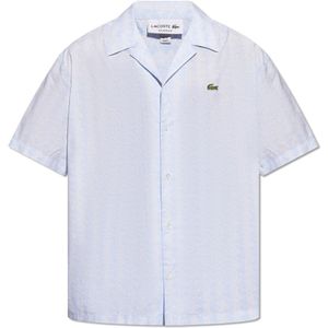 Lacoste, Overhemd met monogram Blauw, Heren, Maat:S