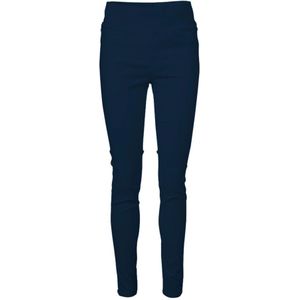 Freequent, Broeken, Dames, Blauw, M, Marineblauwe Stretch Broek Shantal-Pa-Power