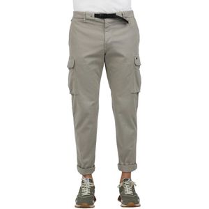 Mason's, Broeken, Heren, Grijs, 2Xl, Cargo Bouclé Broek met Verstelbare Riem