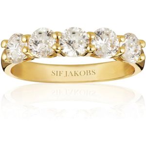 Sif Jakobs Jewellery, Belluno Uno Zilveren Ring Geel, Dames, Maat:50 MM