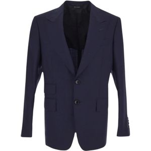 Tom Ford, Blauw Wollen Pak - Shelton Blauw, Heren, Maat:M