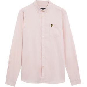 Lyle & Scott, Overhemden, Heren, Roze, L, Lichtgewicht Oxford Overhemd Regular Fit