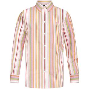 Etro, Blouses & Shirts, Dames, Veelkleurig, S, Katoen, Roze Gestreepte Katoenen Overhemd