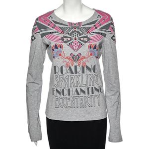 Moschino Pre-Owned, Pre-owned Cotton tops Grijs, Dames, Maat:L