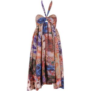 Zimmermann, Patch Paisley Maxi Jurk Veelkleurig, Dames, Maat:S