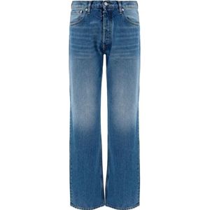 Maison Margiela, Casual Loszittende Denim Jeans Blauw, Heren, Maat:W34