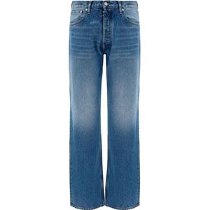 Maison Margiela, Jeans, Heren, Blauw, W36, Denim, Casual Loszittende Denim Jeans