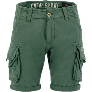 Alpha Industries, Vintage Groene Cargo Crew Shorts Groen, Heren, Maat:W33