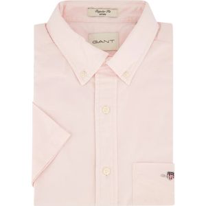 Gant, Overhemden, Heren, Roze, 4Xl, Katoen, Casual roze overhemd korte mouw