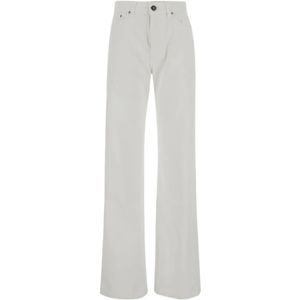 Semicouture, Jeans, Dames, Wit, W28, Katoen, Flared Jeans voor modebewuste vrouwen