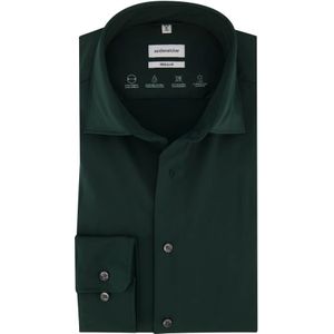 Seidensticker, Overhemden, Heren, Groen, L, Polyester, Groene Shirtjurk met Normale Pasvorm