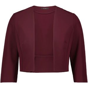 vera mont, Truien, Dames, Rood, 3Xl, Leer, Elegante Bolerojas met Plooien