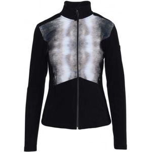 Emporio Armani Ea7, Powerstretch Sweatshirt met Aantrekkelijke Print Zwart, Dames, Maat:S