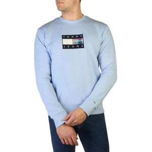 Tommy Hilfiger, Sweatshirts & Hoodies, Heren, Blauw, M, Katoen, Veelzijdige Blauwe Heren Sweatshirt - Dm 0Dm 15704