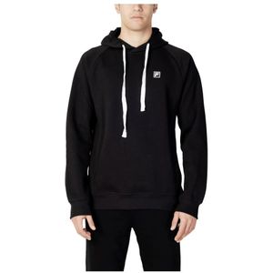 Fila, Sweatshirts & Hoodies, Heren, Zwart, S, Katoen, Zwarte effen hoodie