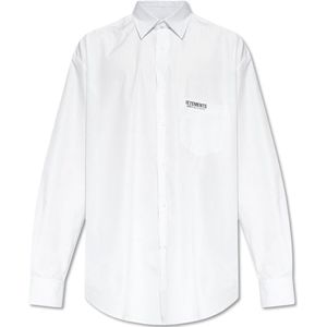 Vetements, Overhemden, Heren, Wit, M, Katoen, Oversized shirt