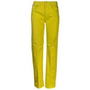 Dondup, Straight Jeans Groen, Dames, Maat:W25