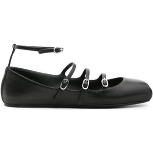 Alexander McQueen, Schoenen, Dames, Zwart, 35 EU, Leer, Ballerinas