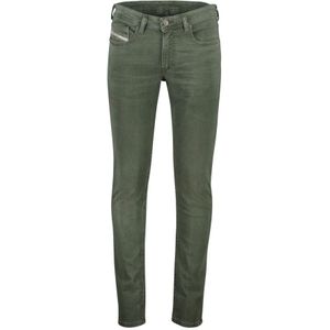 Diesel, Groene Denim 5-Pocket Jeans Groen, Heren, Maat:W33 L32