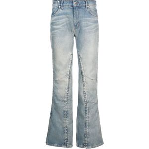 Y/Project, Jeans, Dames, Blauw, W27, Denim, Flared Straight-Leg Denim Jeans