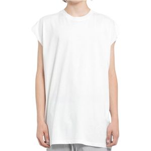 Thom Krom, Crèmekleurig mouwloos T-shirt met ronde hals Wit, Heren, Maat:M