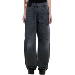 JW Anderson, Jeans, Heren, Grijs, W34, Denim, Twisted Worker Grijs Denim Jeans