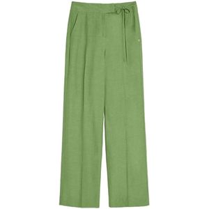 Pennyblack, Broeken, Dames, Groen, L, Linnen, Groene Rechte Broek Linnen Viscose