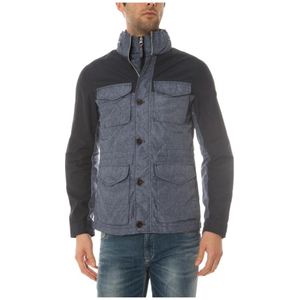 Armani Jeans, Stijlvolle Denim Jack Blauw, Heren, Maat:M