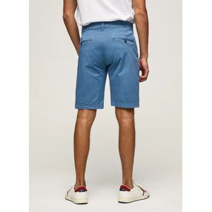 Pepe Jeans, Korte broeken, Heren, Blauw, W38, Katoen, Stretch Cotton Chino Bermuda Shorts